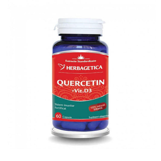 Quercetina con vitamina D3, 60 capsule, Herbagetica