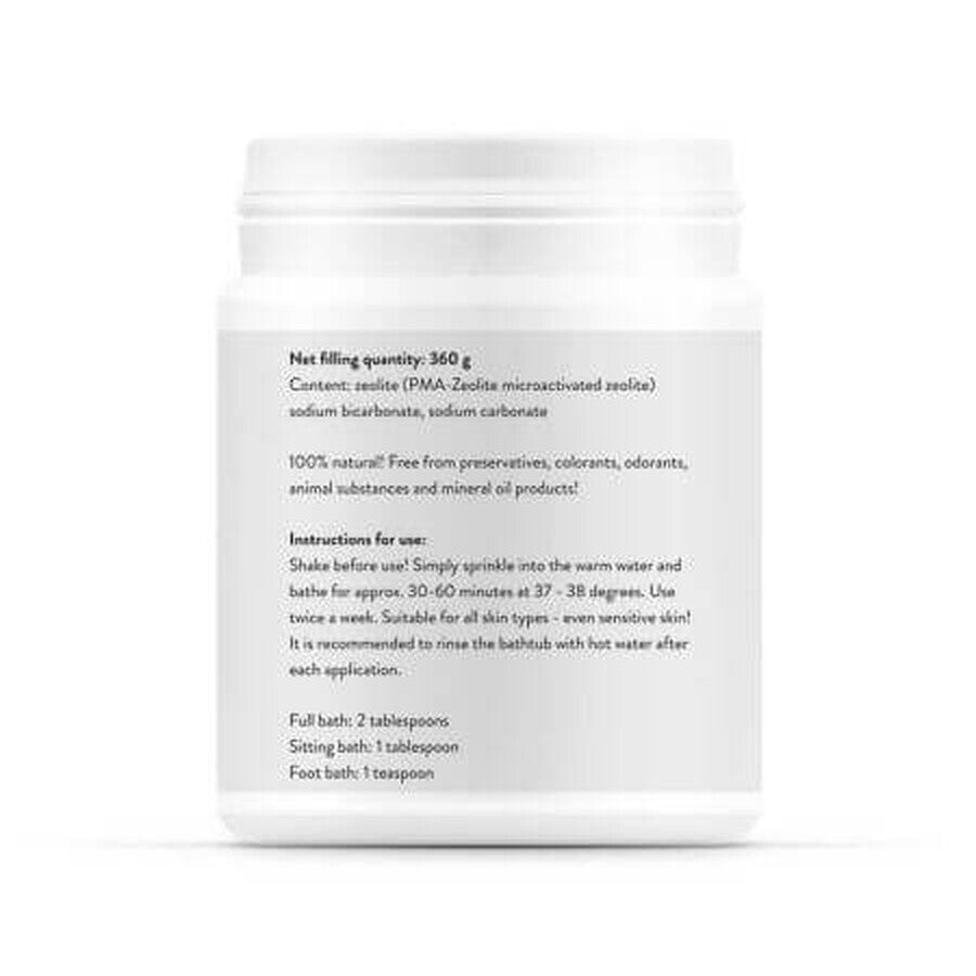 Sale da bagno alcalino Zeolit Spectrum, 360 g, Novo Biomedics                    Purifica e nutre la tua pelle in modo naturale