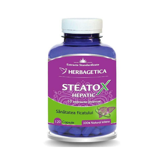 Steatox Hepatic, 120 capsule, Herbagetica