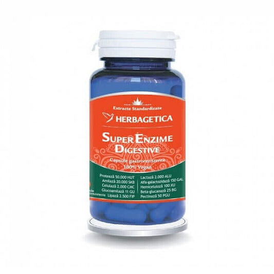 Super Enzimi Digestivi, 60 capsule, Herbagetica