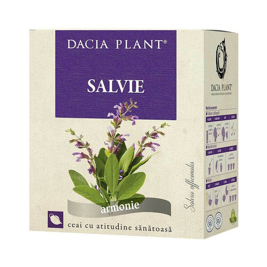 Tè alla Salvia, 50 g, Dacia Plant - adatto menopausa