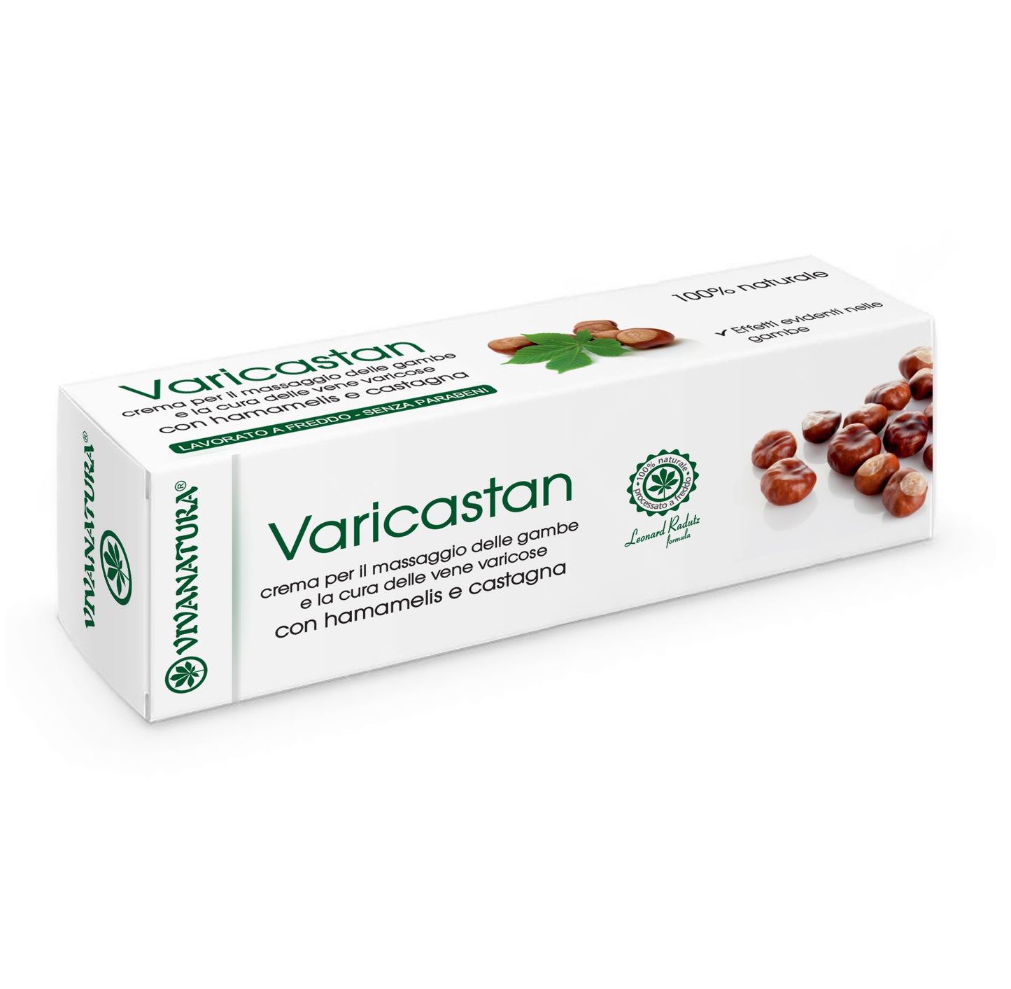 Varicastan Crema per la cura delle vene varicose anti infiammatorio, 75 ml, Vivanatura