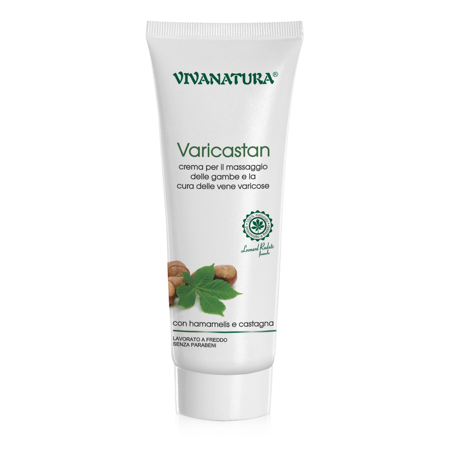 Varicastan Crema per la cura delle vene varicose anti infiammatorio, 75 ml, Vivanatura