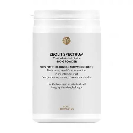 Zeolite Spectrum, 400 g, Novo Biomedics                    purifica organismo e aiuto intestino -  elimina tossine acido lattico