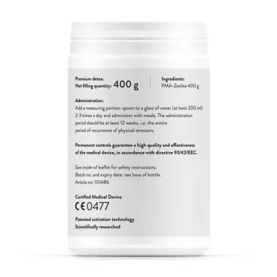 Zeolite Spectrum, 400 g, Novo Biomedics                    purifica organismo e aiuto intestino -  elimina tossine acido lattico