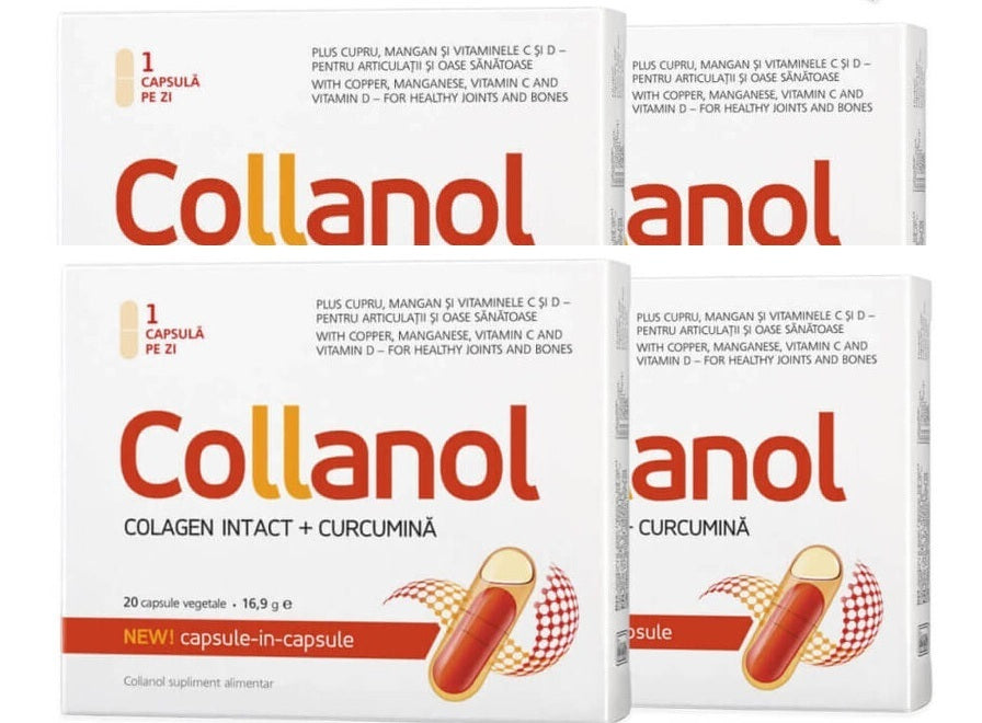 Collanol collagene intatto, confezioni da 20 capsule, Articolazioni e ossa sane, Vitaslim