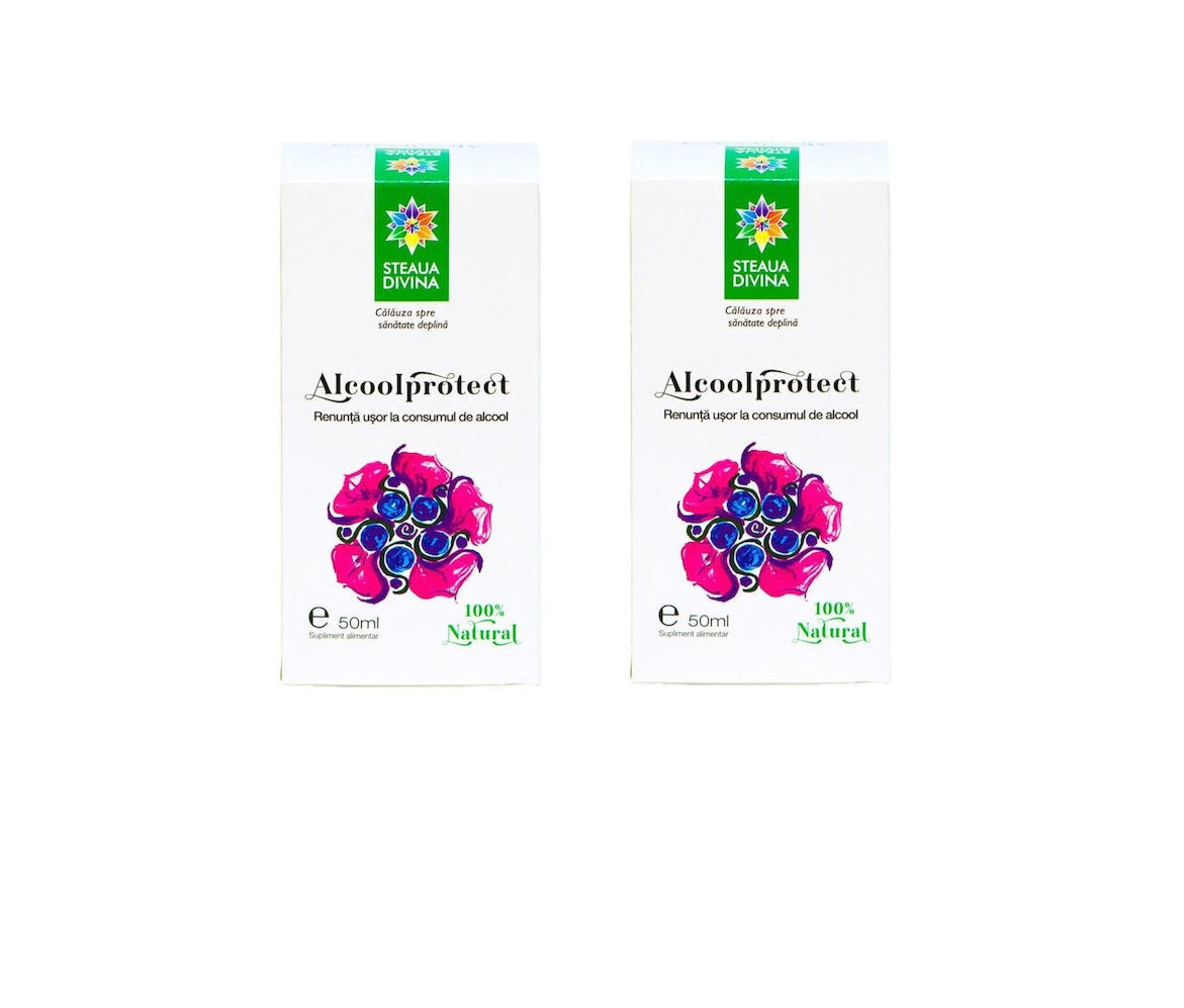 Alcool Protect Steaua Divina 50 ml, protettore, purificatore epatico, sedativo e stimolante digestivo