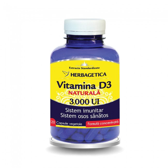 Detrix Forte Vitamina D3 3000 UI, 120 capsule Herbagetica